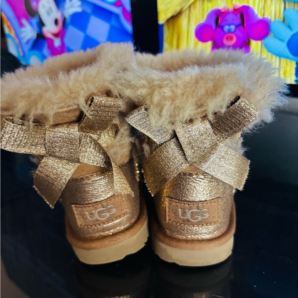 BOGO : UGG Kids Metallic Gold Boots + free black boots
